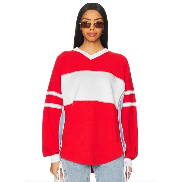 NEW Free People | FP Movement Rugby-Ready Layer in Winterberry Combo Sz Small‎ - Image 3
