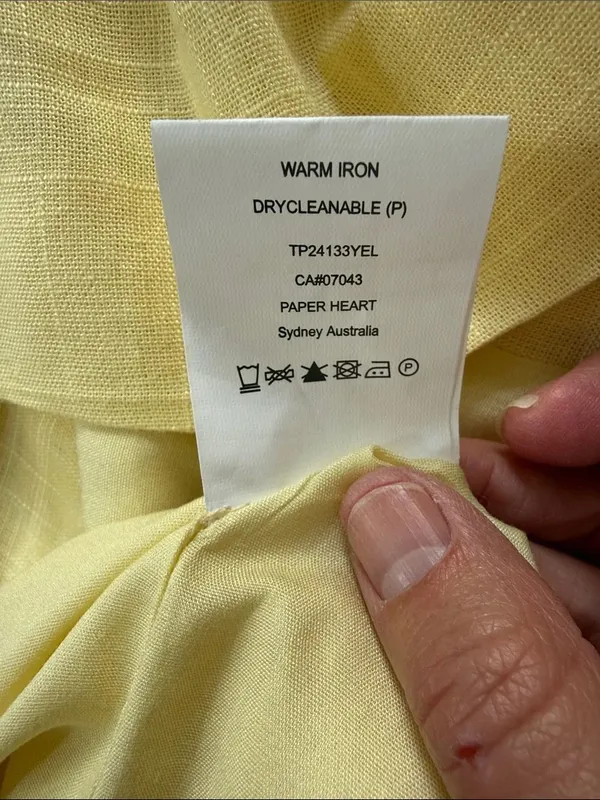 Sleeveless Yellow Mini Button-Front Dress - Image 5