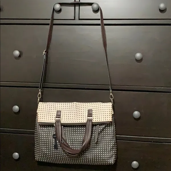 Fossil Canvas Crossbody Bag Polkadot - Image 4