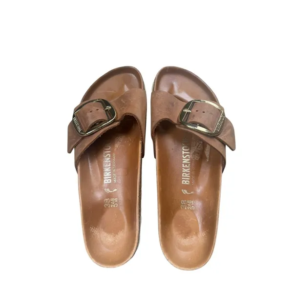 Birkenstock Arizona Big Buckle Sandals Size 38 7 RETAIL $160 #409 brown anthro - Image 2