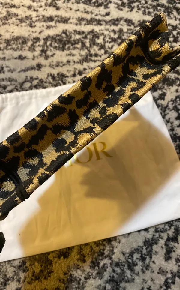 Dior Mini Book Tote Beige Multicolor Mizza Embrodiery - Image 7