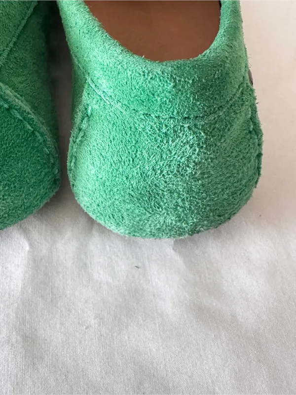 UGG Bright Green Suede Slip-On Loafers - Image 12