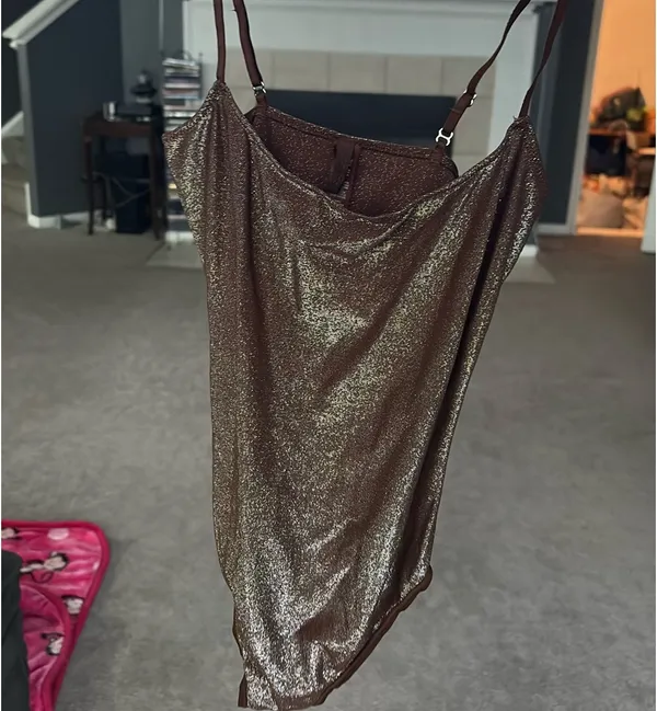 Skims brown glitter bodysuit - Image 3