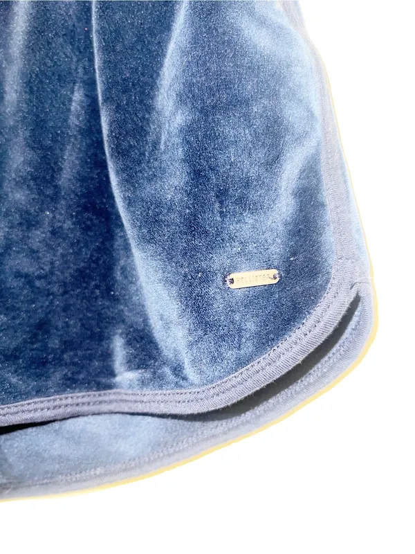 Hollister Navy Velvet Women's Lounge Mini Pull On Shorts - Image 2