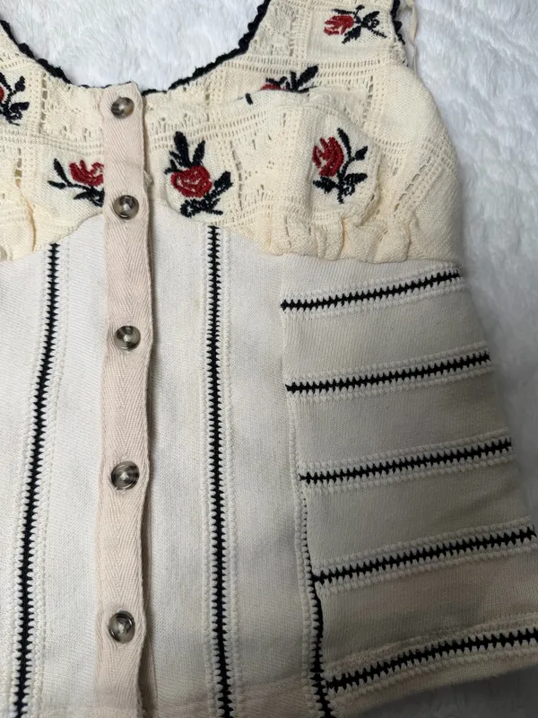 Free People Corset Tank Embroidered Top - Image 6