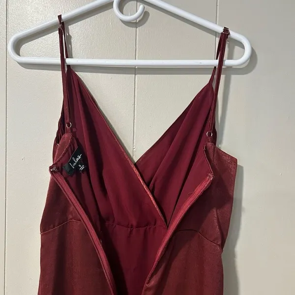 Lulus Extra Extravagance Burgundy Sleeveless Maxi Dress size: Small - Image 6