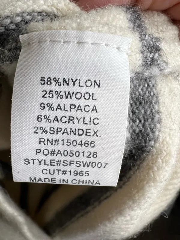 41‎ Hawthorn Roma Textured Cream Gray Striped Wool Alpaca Blend Sweater - Image 6