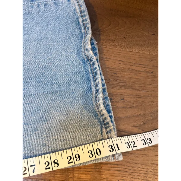 Levis Premium 70s High Flare Jeans Light Wash Distressed Blue Denim 26 - Image 5