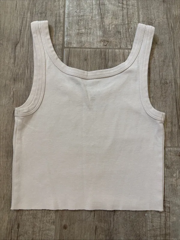 Billabong Cream Crop Tank with Graphic - Image 2
