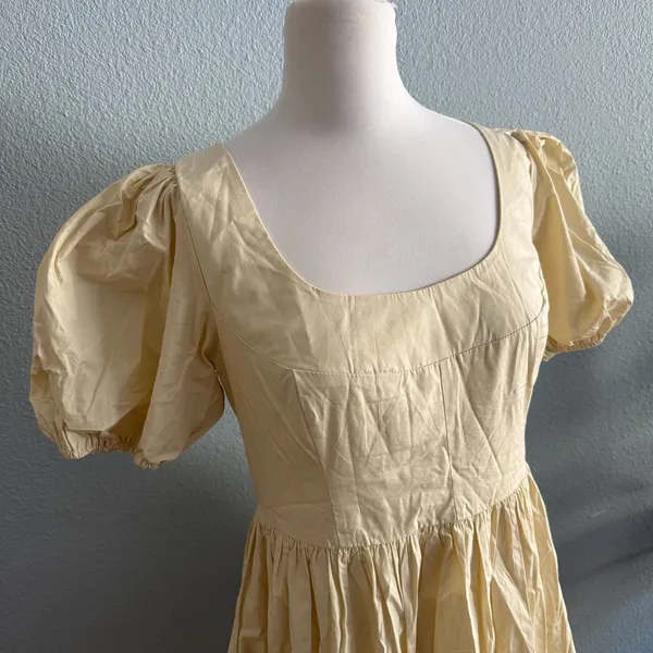 Moon River Puff Sleeve Midi Dress Size Large - Image 3