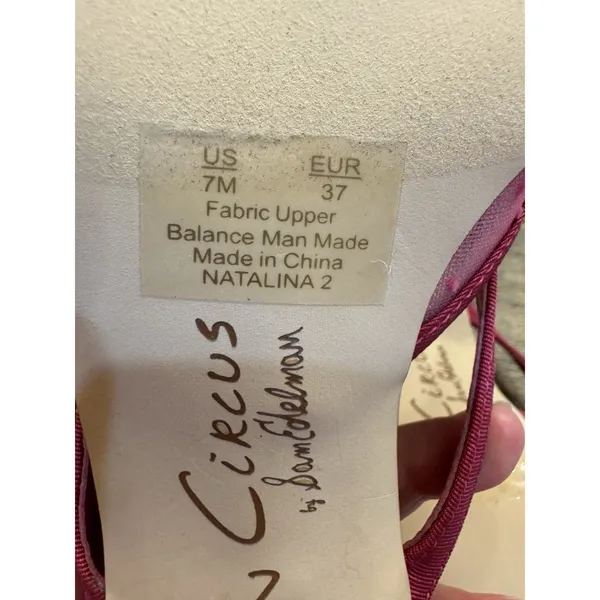 Circus NY by Sam Edelman Women's Natalina Heeled Sandal Magenta Size 7 Bow - Image 9