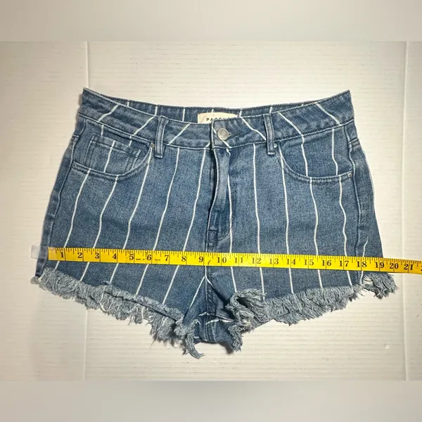 PacSun L.A. Womens Window Pane High Rise‎ Distressed Festival Shorts Size 28 - Image 8