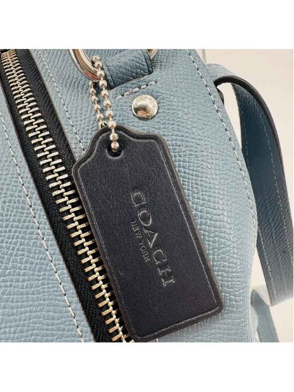 Coach CB872 Jordyn Backpack Crossgrain Leather Varsity Stripe Indigo - Image 9