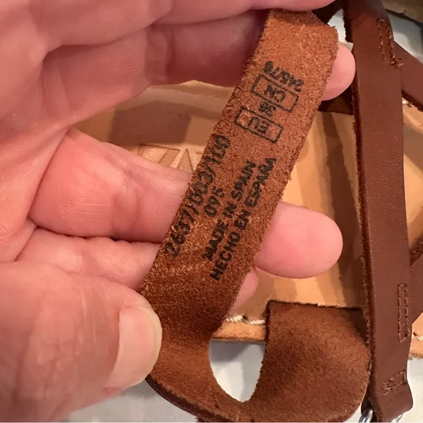 Zara Leather Flat Strappy Sandals Sz 38 Fisherman Womens Spain NWOT - Image 9