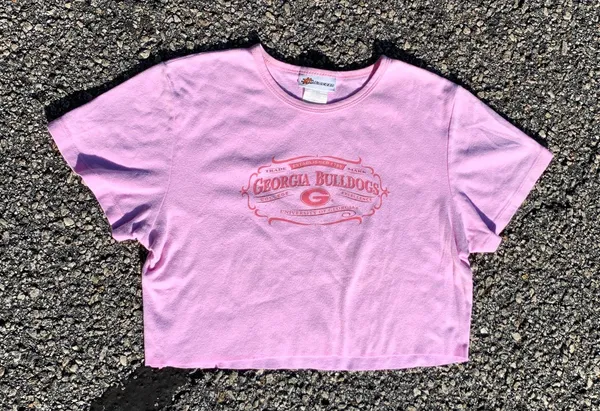 Vintage UGA crop top Pink - Image 2