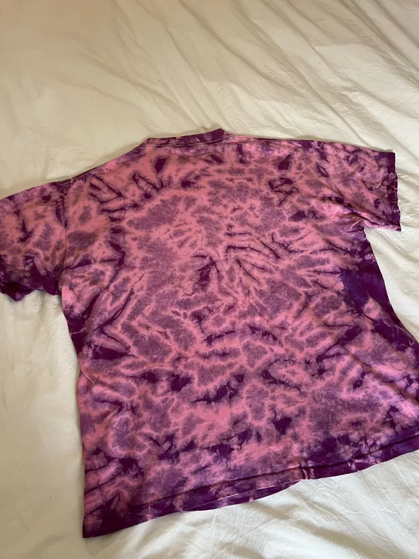 Vintage skeleton graphic tie dye tshirt Purple Size XL - Image 5