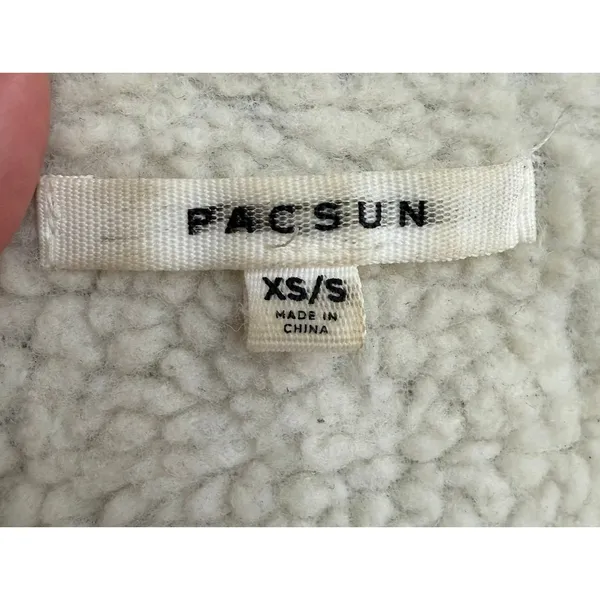 PacSun Brown Corduroy Sherpa Jacket XS Unisex Button‎ Front Cozy - Image 5