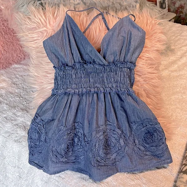 Spaghetti Strap Wrap Cutesy Top - Image 2
