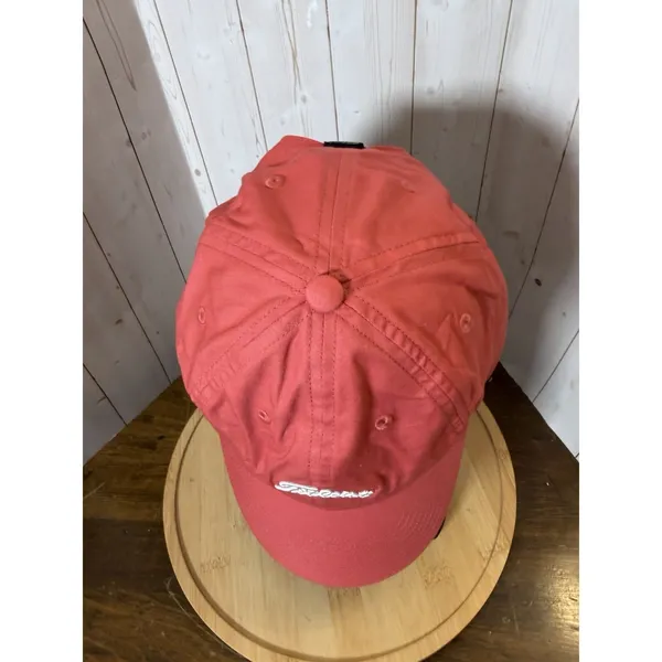 Titleist Golf Hat Cap Coral Adult Adjustable Unisex‎ 100% Cotton Small Logo Euc - Image 6