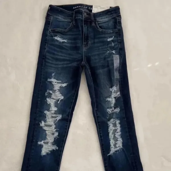 American Eagle Ripped High-Waisted Jegging, Size: 2 (26in) Regular - Image 6
