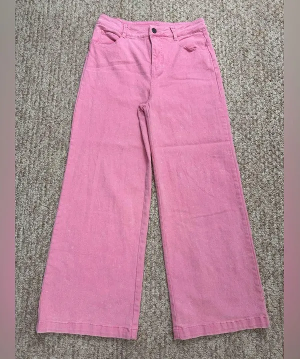 Entro Wide Leg Pants-Pink Size Medium. #206 - Image 3