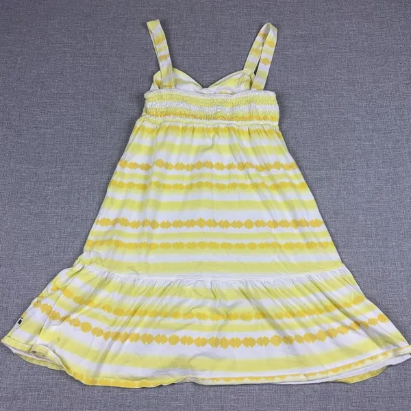 The North Face Dress Womens S Yellow Tie Dye Sweetheart Strappy Smocked Ruffle - Image 6