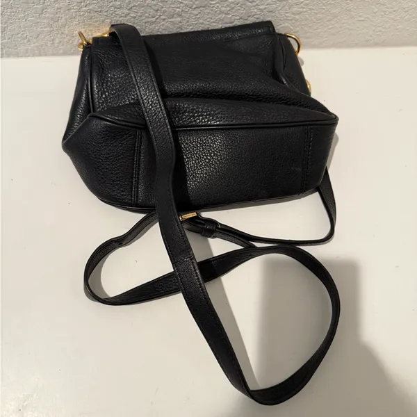 Marc Jacobs Empire City Crossbody Saddle Bag Black Pebbled Leather - Image 14