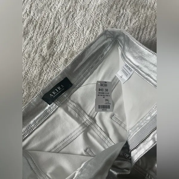 Akira Metallic Silver Pants - Image 6