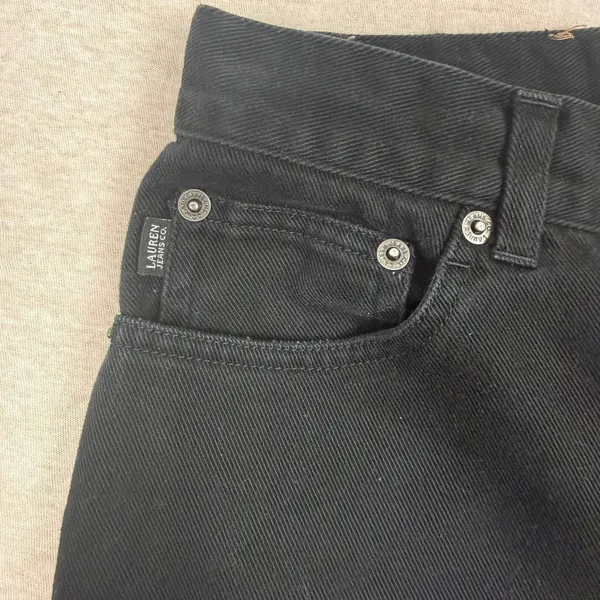 Lauren Jeans Co‎ Ralph Lauren Black Wash Straight Leg Denim Jeans Quiet Luxury - Image 5