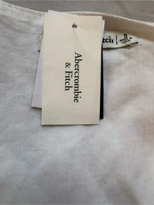 NWT Abercrombie & Fitch White Linen Blend Wrap Mini Dress Small - Image 6