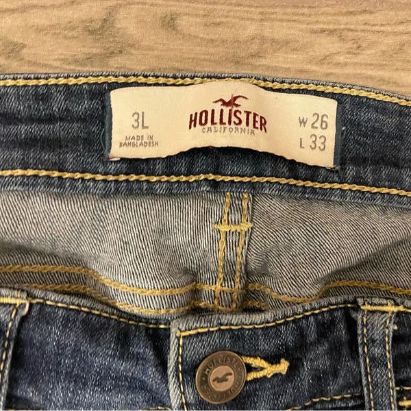 Hollister 3L Blue Jean 3L Sz W26 L 33 - Image 5