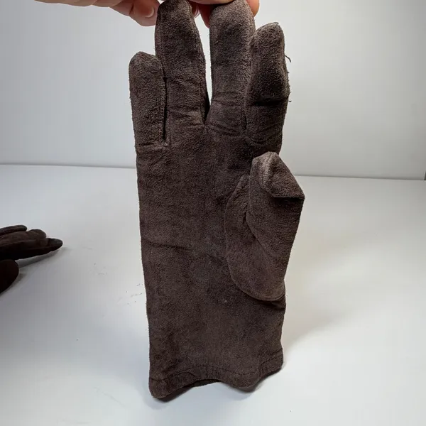 Vintage Faux Suede Gloves Orvis Womens One Size Patchwork Brown Boho Western - Image 7