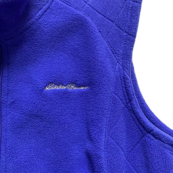 Eddie Bauer Fleece Vest Quilted Full Zip Sleeveless Jacket Womens 2XL Outdoor‎ - Image 5