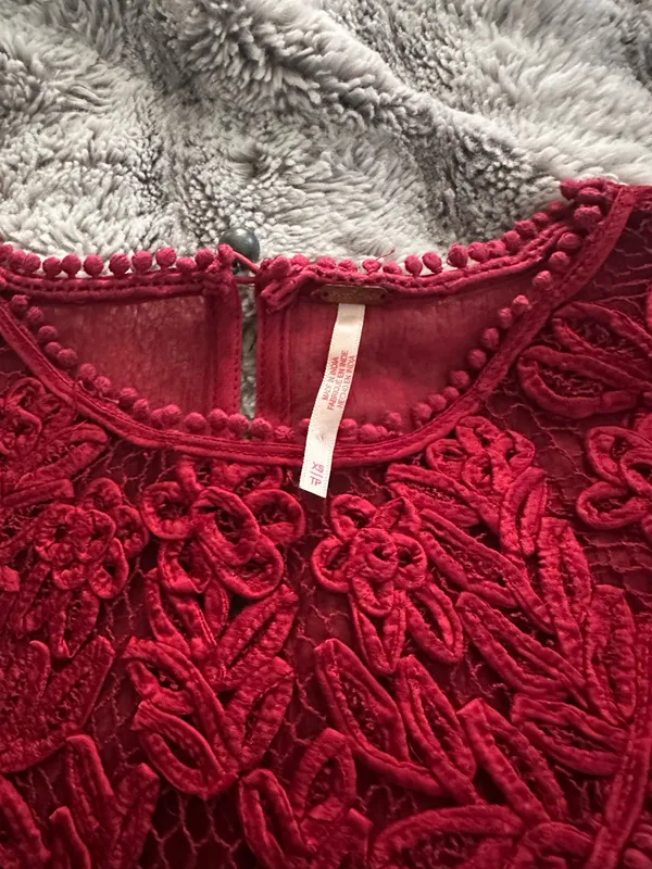 Free People Sunshine Of Love Mini Dress Blended Berry - Image 5