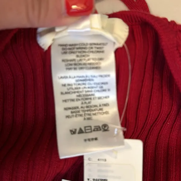Maeve Anthropologie 2 piece set small halter shrug raspberry red $130 nwt - Image 7