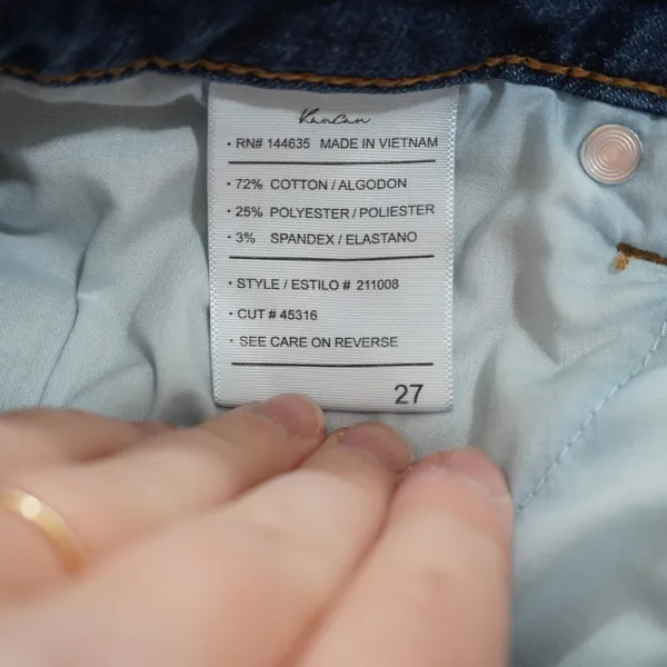 KanCan Size 27 Bootcut Jeans Blue Distressed Ripped Flare Denim Casual Stretch - Image 6