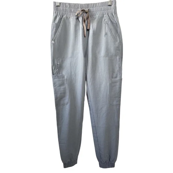 Figs Charlotte 21 Pocket Slim Scrub Pants in Dark Space Gray Size XXS Petite NWT - Image 3