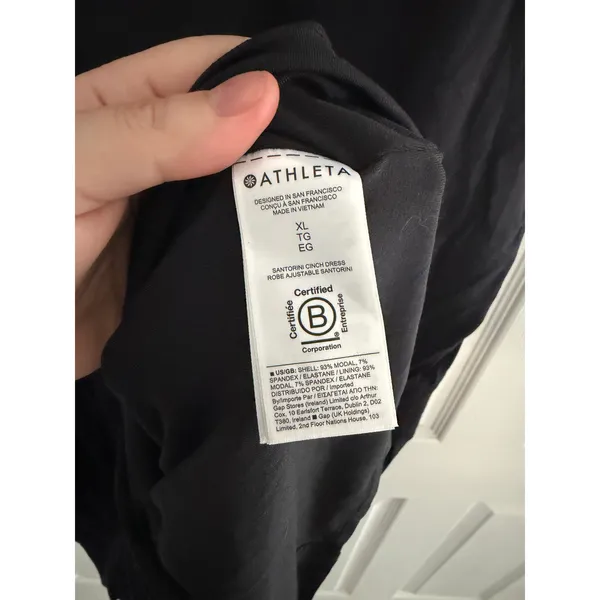 Athleta Santorini Cinch Midi Dress Tencel Modal Sleeveless Capsule Wardrobe Chic - Image 6