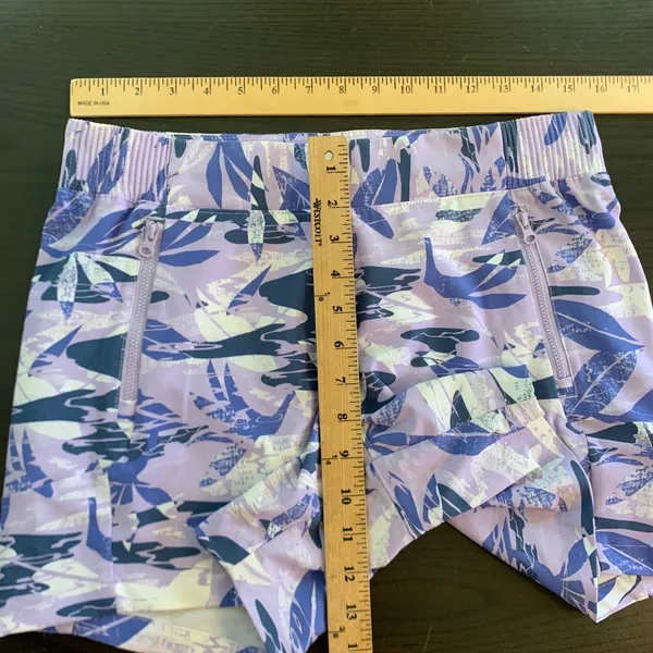Columbia PFG Purple Leaf Print Fishing Shorts Coastal Womens Small Gorpcore - Image 8