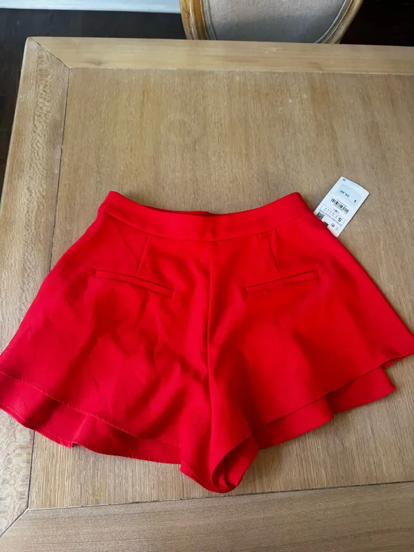 Zara red shorts - Image 3