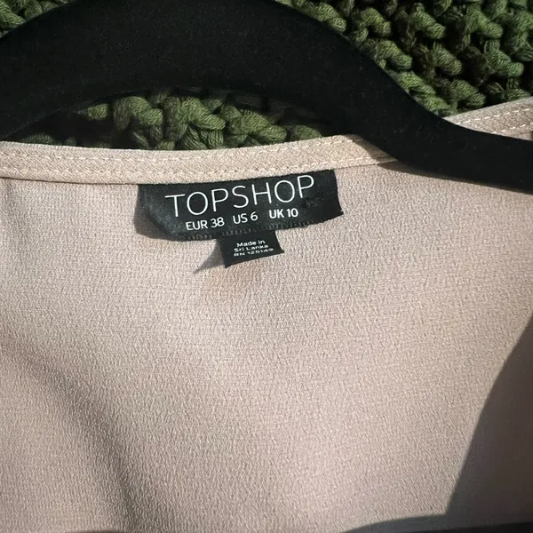 Topshop light pink Long Sleeve Wrap Dress - Image 2
