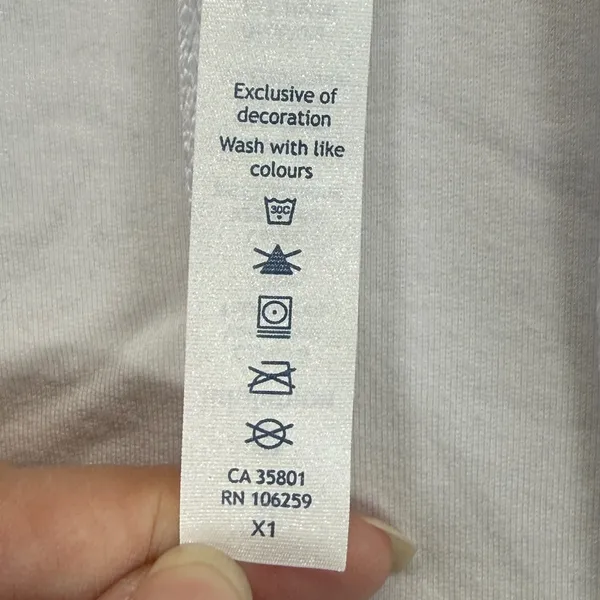 Lululemon White Hoodie Size 8 Long Sleeve Drawstring‎ Pullover Casual - Image 5