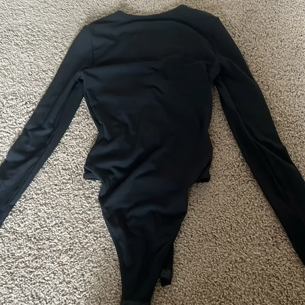Black Longsleeve Bodysuit Size M - Image 2