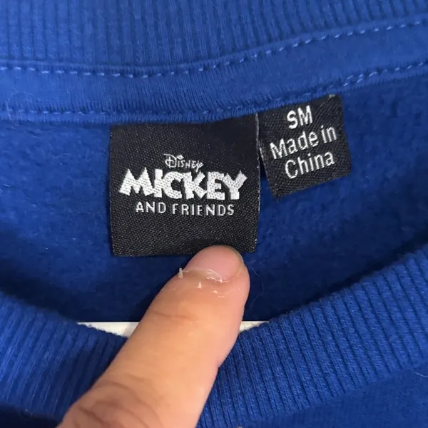 Disney Mickey Mouse Blue Sweatshirt Mickey & Friends Graphic Pullover Size S - Image 2