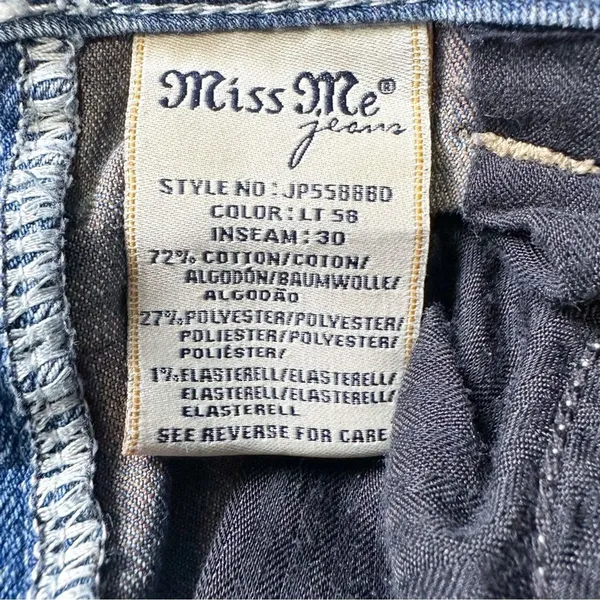 Miss Me Womens Size 29 Signature Rise Boot Cut Jeans Embellished Back Pockets - Image 13