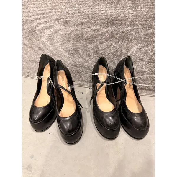 Schutz Womens Heels 9.5B Black Zayne Patent Leather Chunky Platform Mary Jane - Image 6