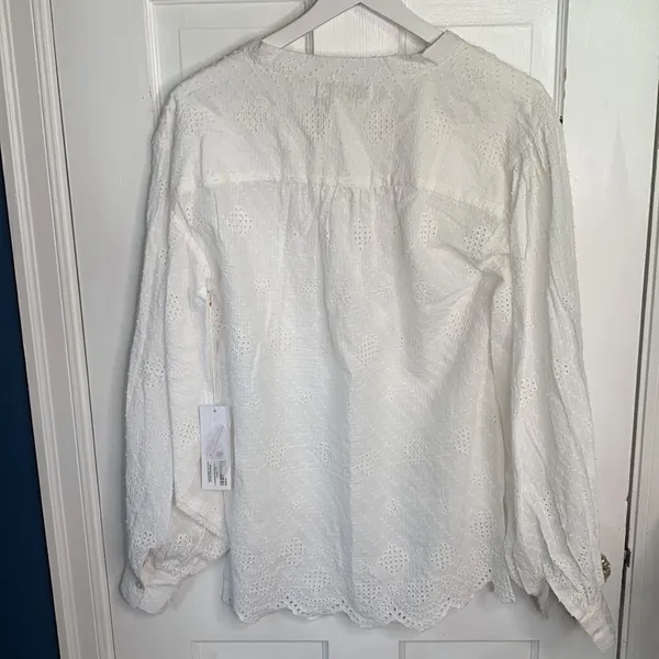 Bishop + young Harmony Button-down Blouse in Oyster New with Tag W-585 Sz XS - Image 12