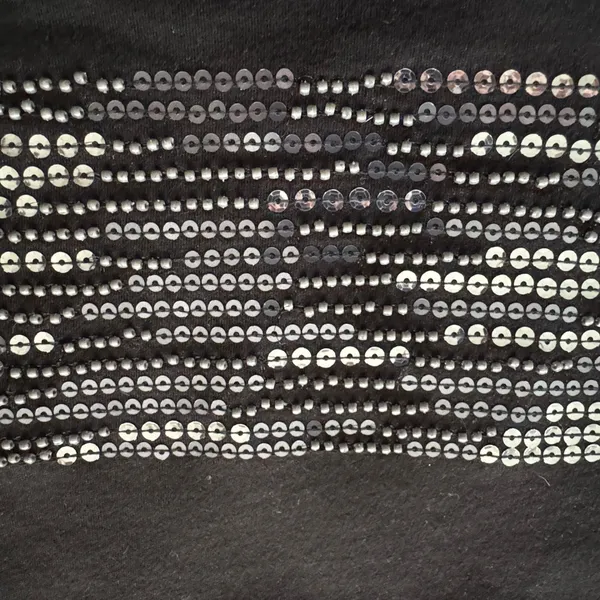 Y2K Indie Sleeze Glam Express Sequins Beaded Tank Top M Going Out Metallic Disco - Image 9