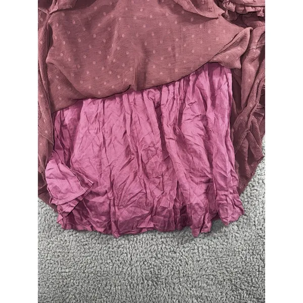 Babydoll Dress Women Large‎ Tiered Ruffle Textured Boho Coquette - Image 9