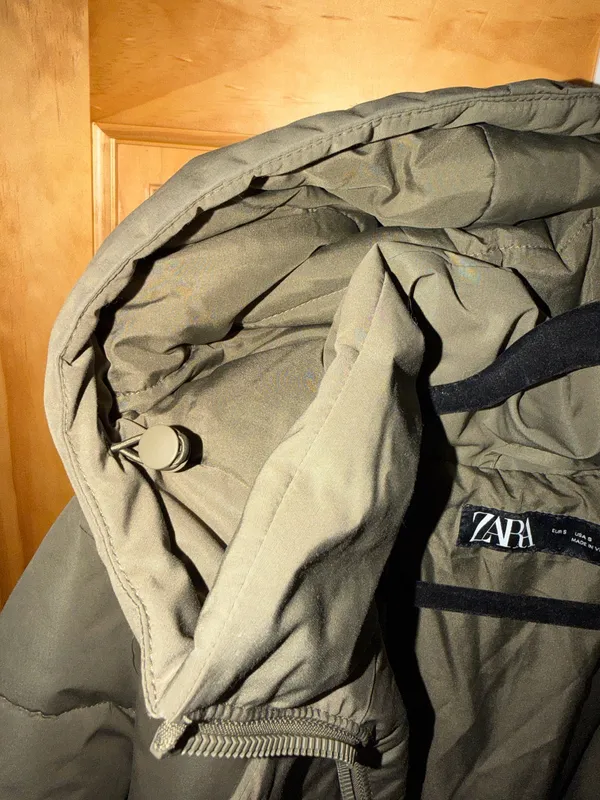 ZARA Green Parka Coat - Image 5